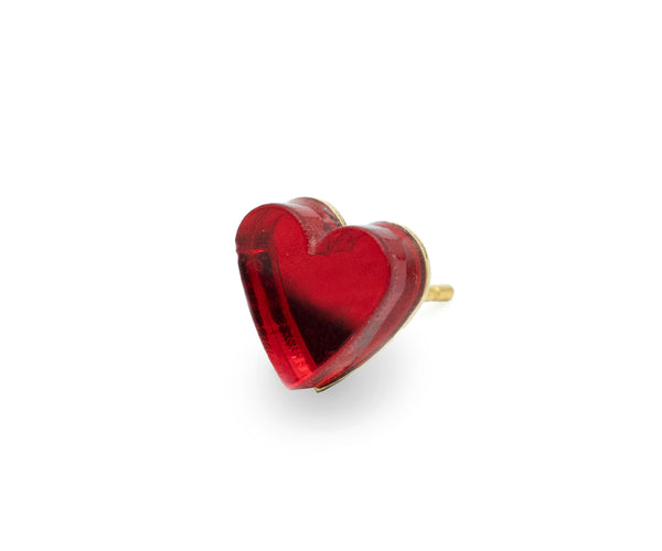red heart stud