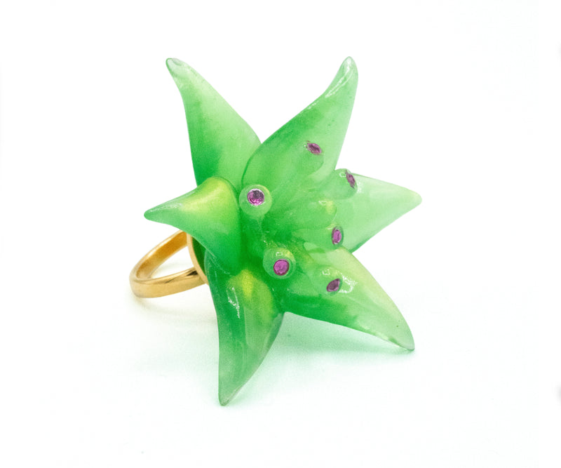 Green Lily Ring