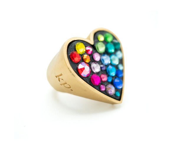 Anillo Heart Rainbow