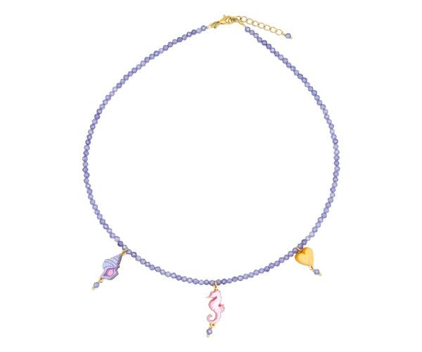 Collar Marino Purple Zircons