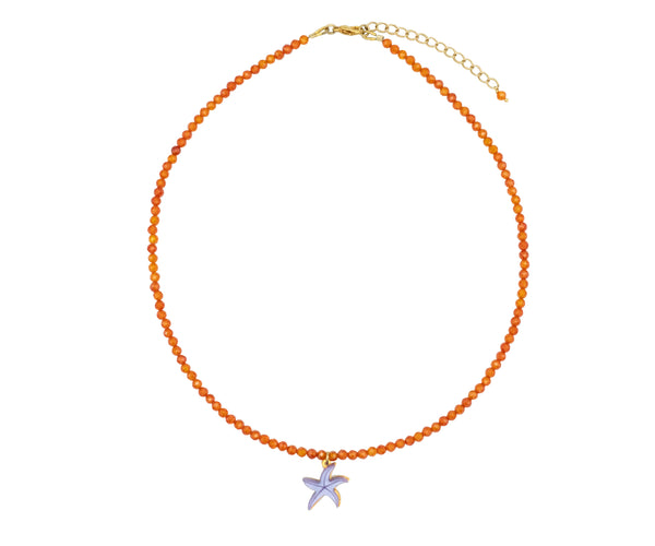 Collar Marino Orange Zircons