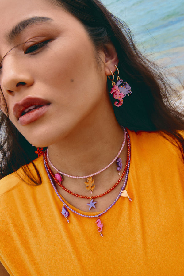 Collar marino Pink Zircons
