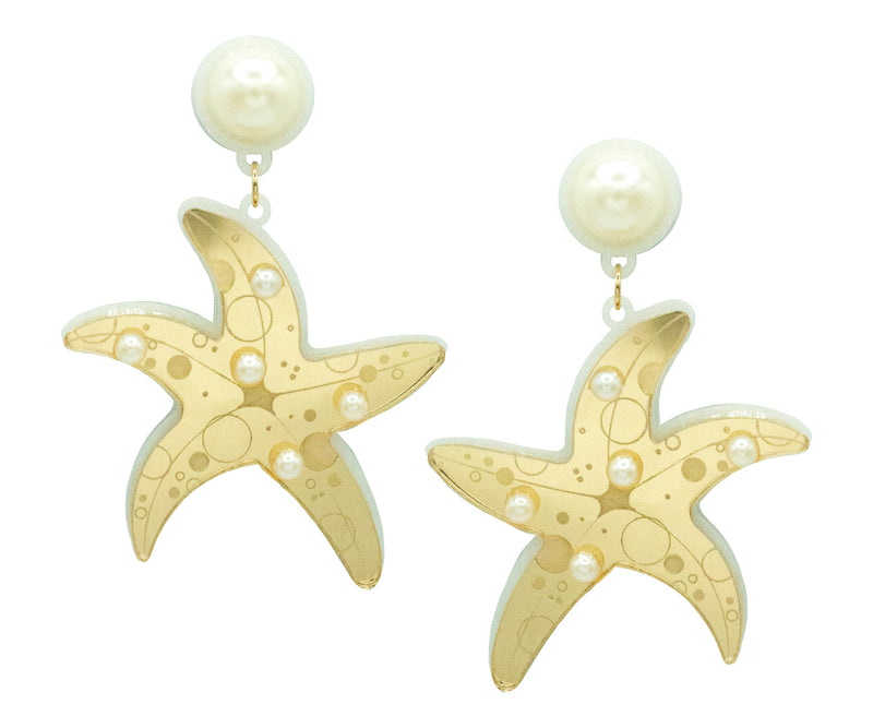 Estrellas de mar oro perladas