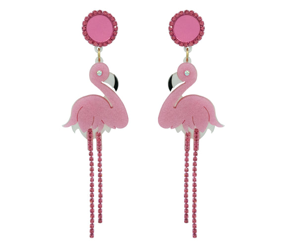 Flamingo earrings store swarovski